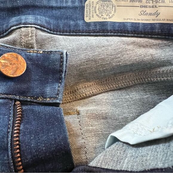 NWT Diesel Jeans Industrial Denim Blue Size 26 - Picture 4 of 7